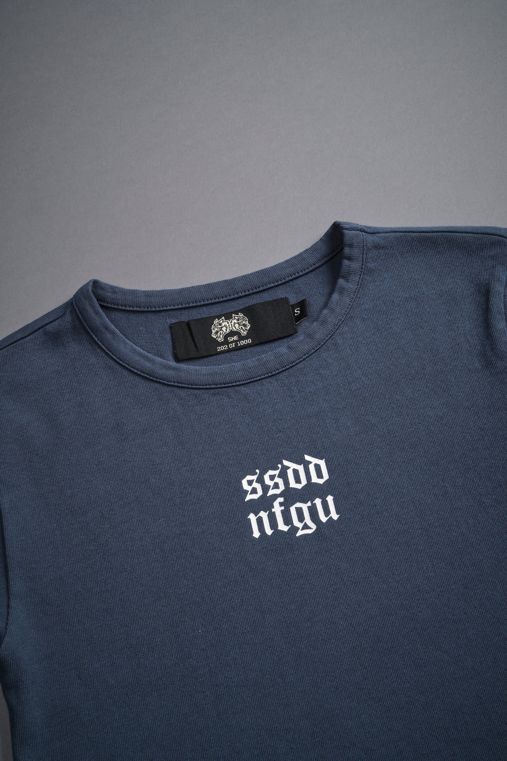Wolf Label SSDDNFGU "Baby" Tee in Darc Blue — imagem 8