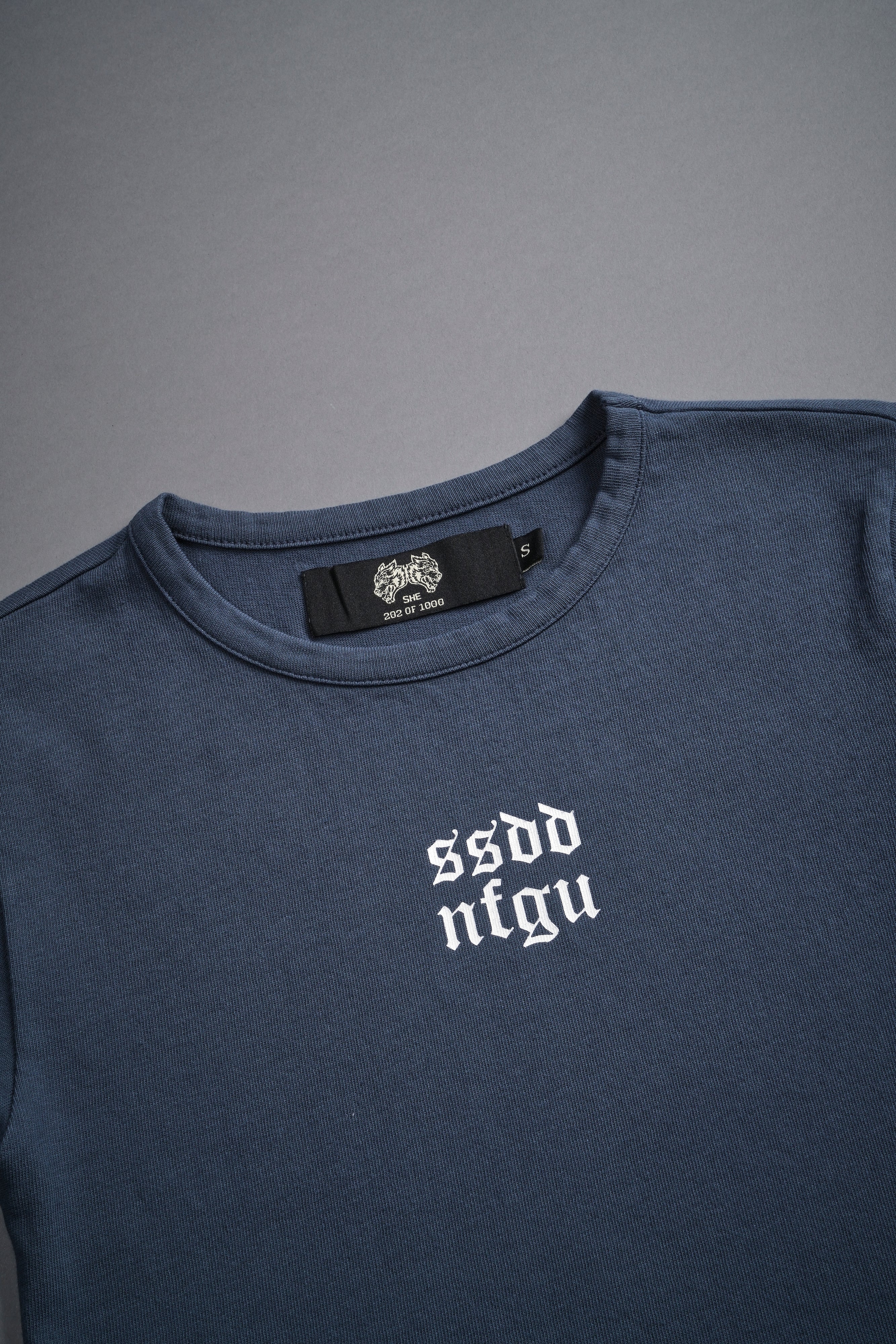 Wolf Label SSDDNFGU "Baby" Tee in Darc Blue — imagem 8
