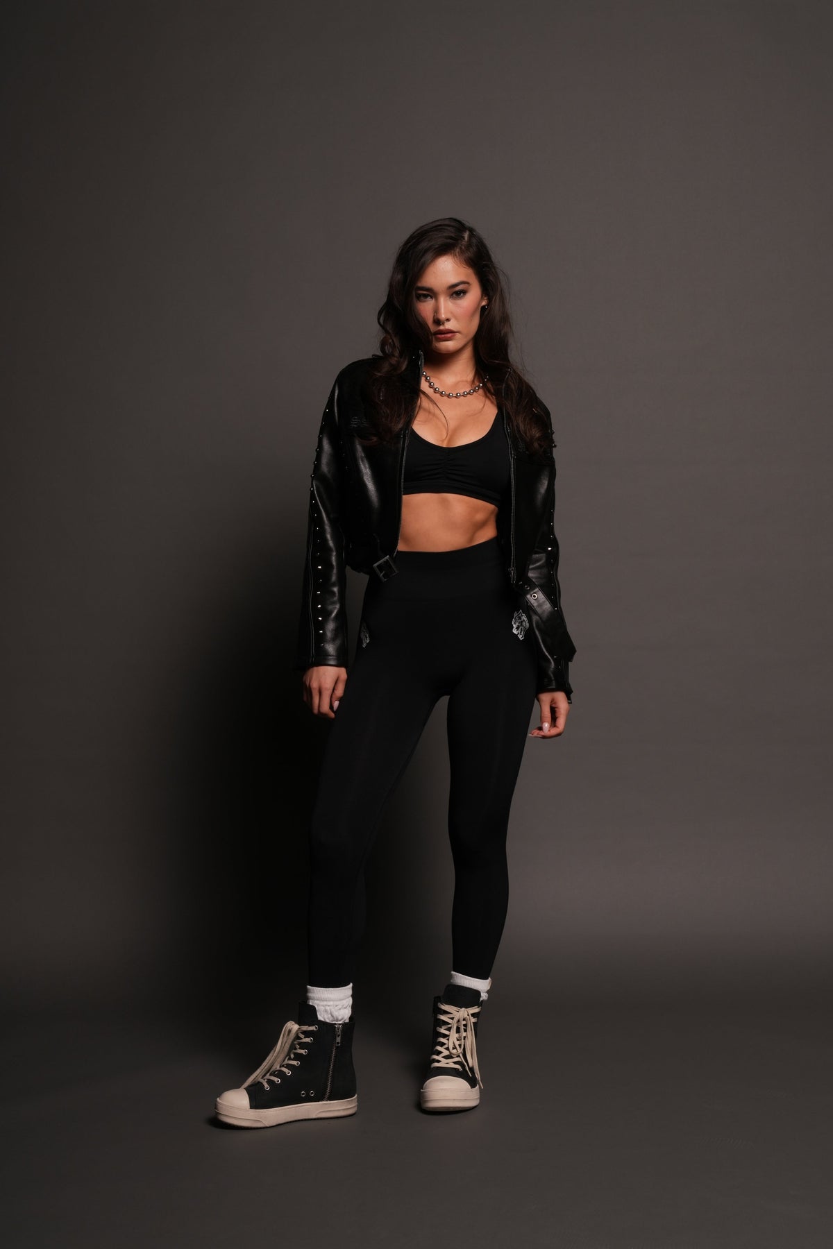 Dual Wolf Skylar Soft Seamless Leggings In Black