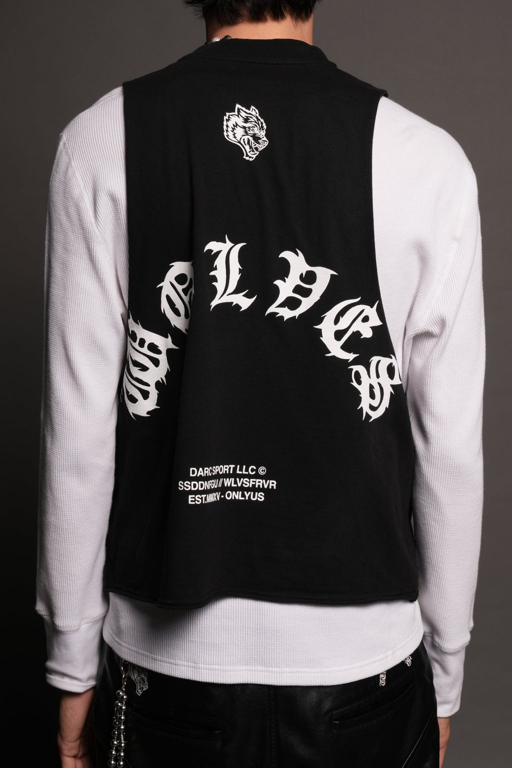 Jason Forever Grunge Raw Hem Box Cut Tommy Muscle Tee In Black