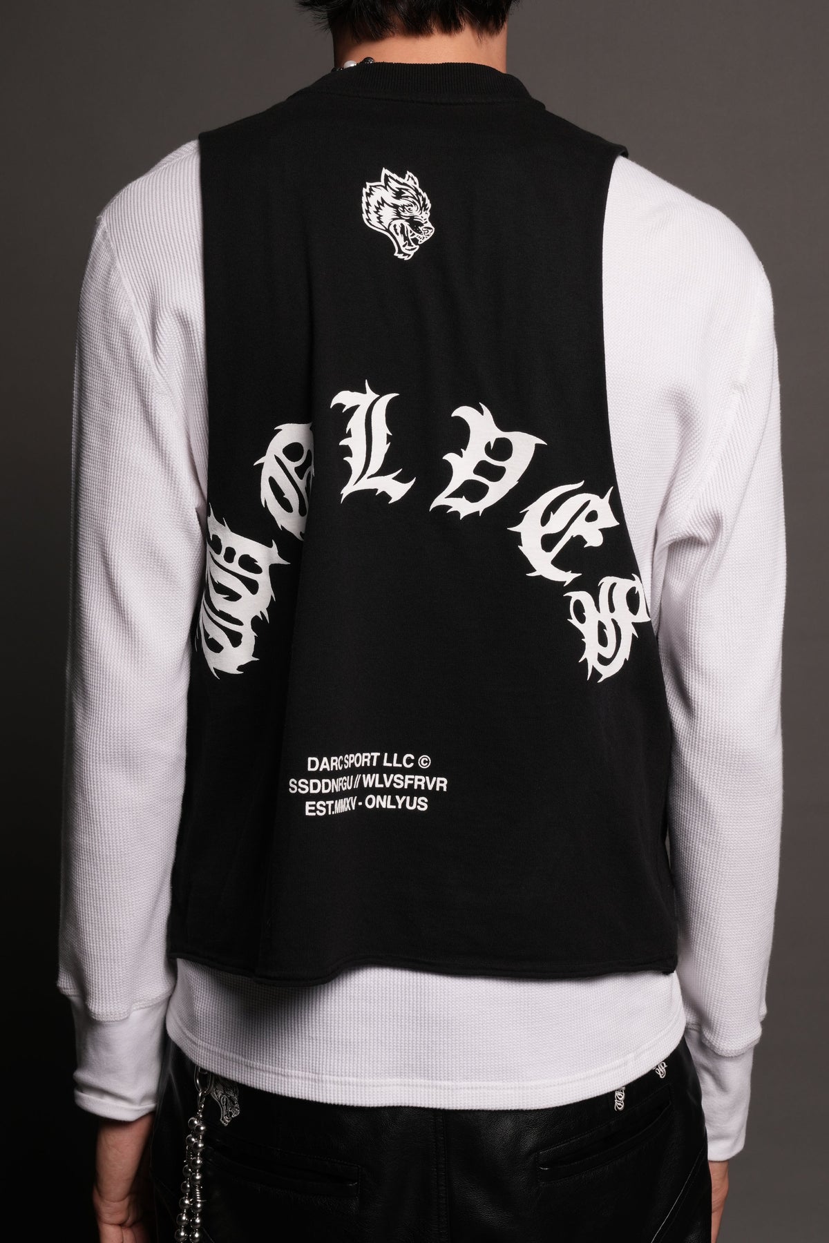 Jason Forever Grunge Raw Hem Box Cut Tommy Muscle Tee In Black