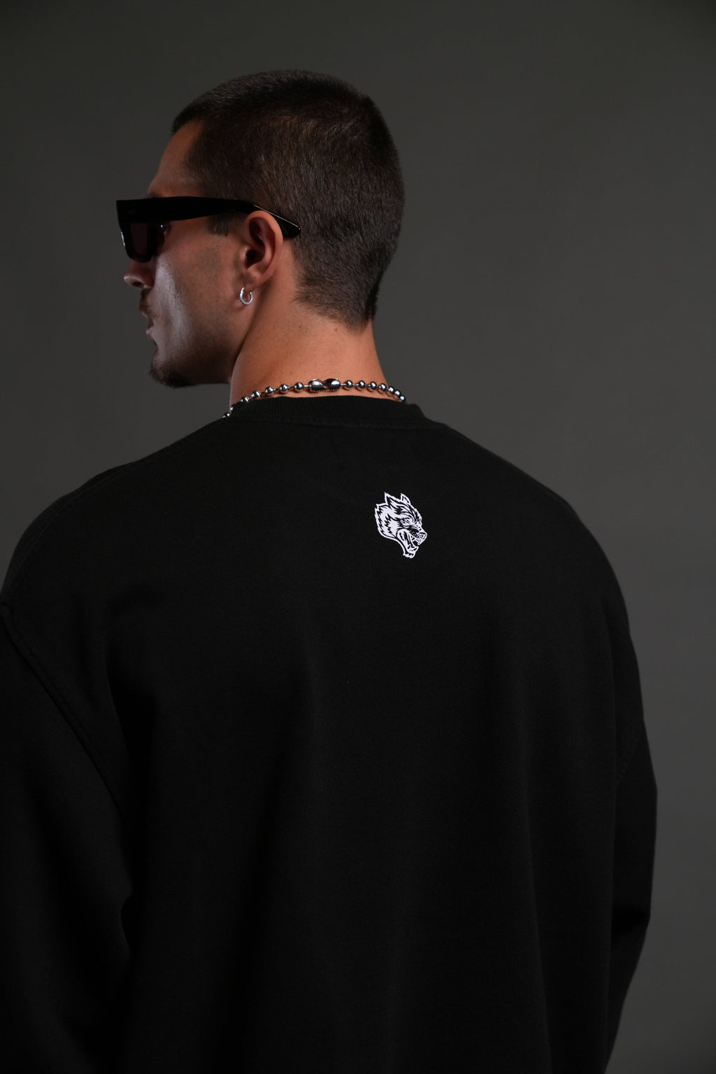 Darc Sport MMXV Grunge Oversized London Unisex Crewneck in Black — imagem 8
