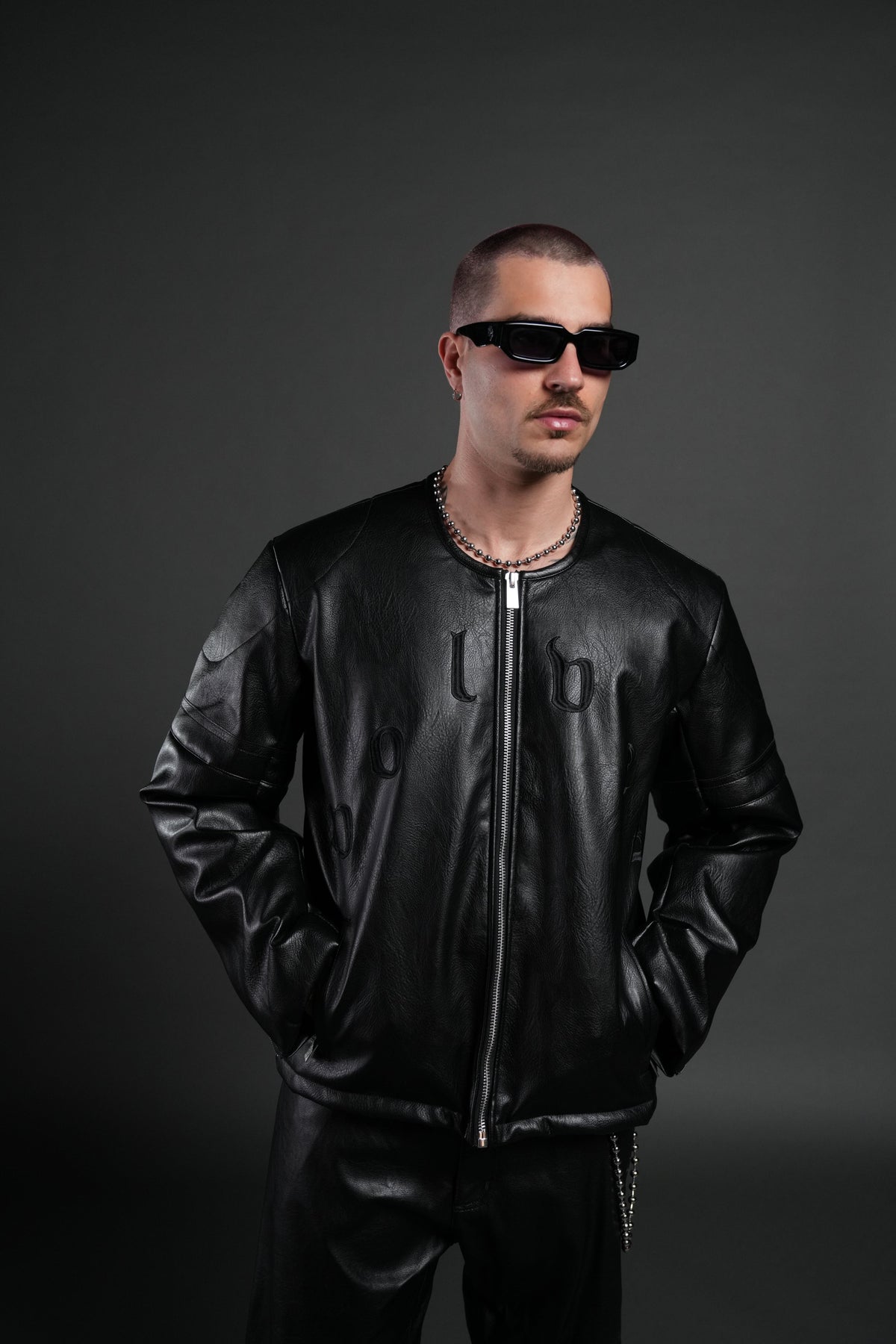 Wolves Pyramid Jesse Biker Jacket in Black - imagem 5