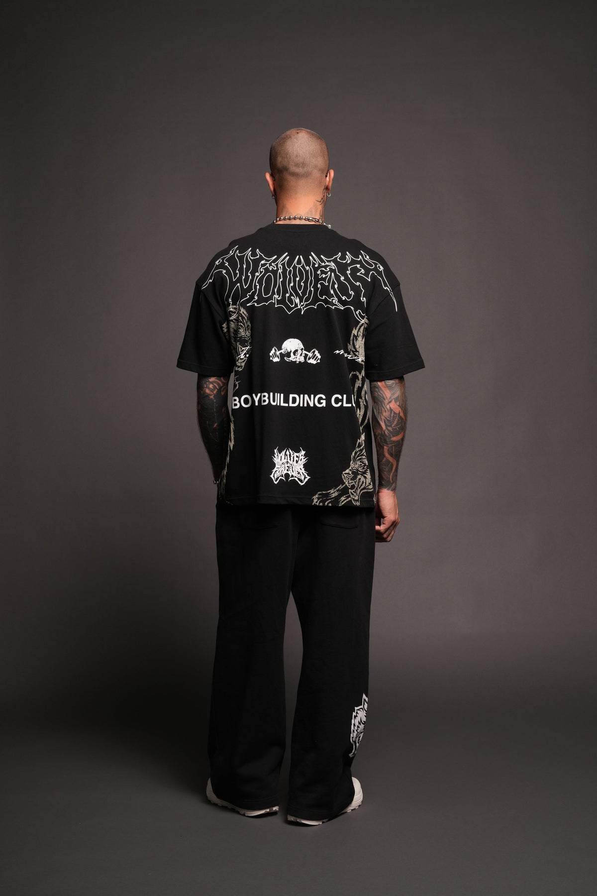 Wolves Bodybuilding Club Premium Tee In Black - imagem 6
