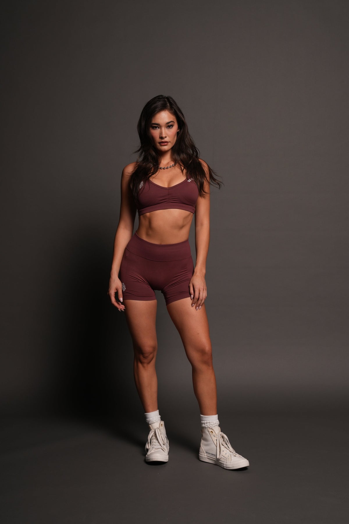 Dual Wolf Evey Seamless Shorts In Oxblood