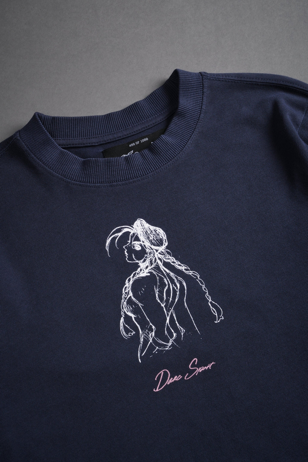 Mission Accomplished "Premium" (Cropped) Tee in Storm Blue - imagem 7