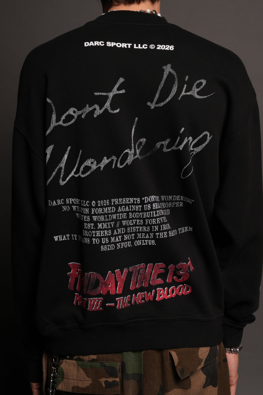 The New Blood London Crewneck In Black