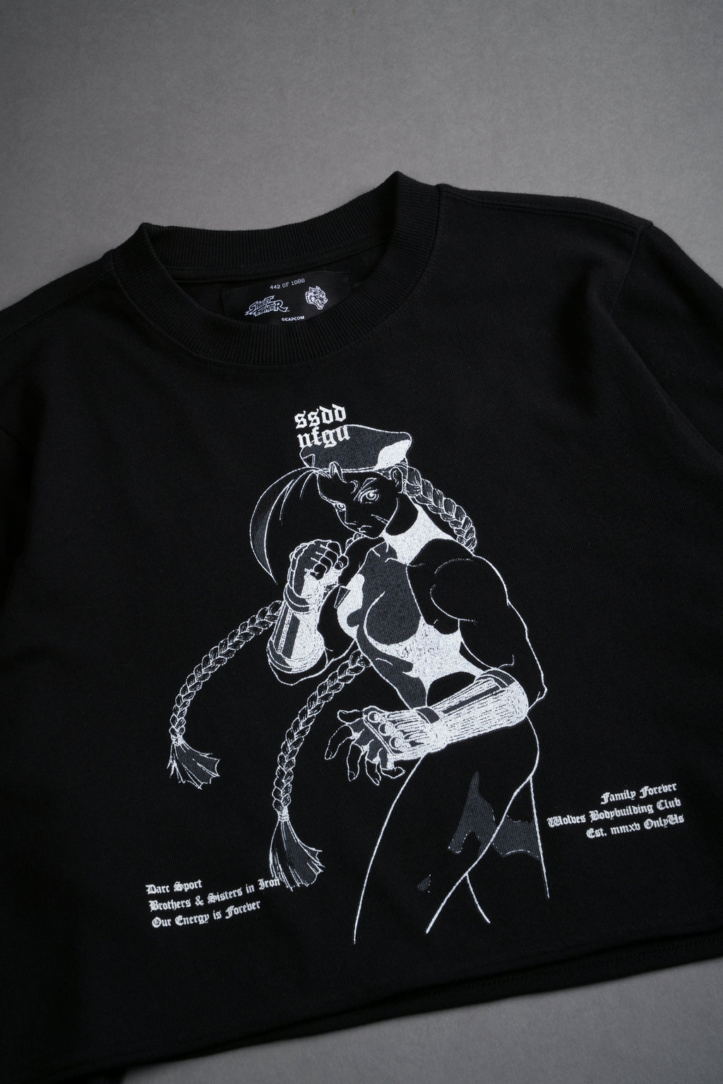 Fighter "Premium" (Cropped) L/S Tee in Black - imagem 13