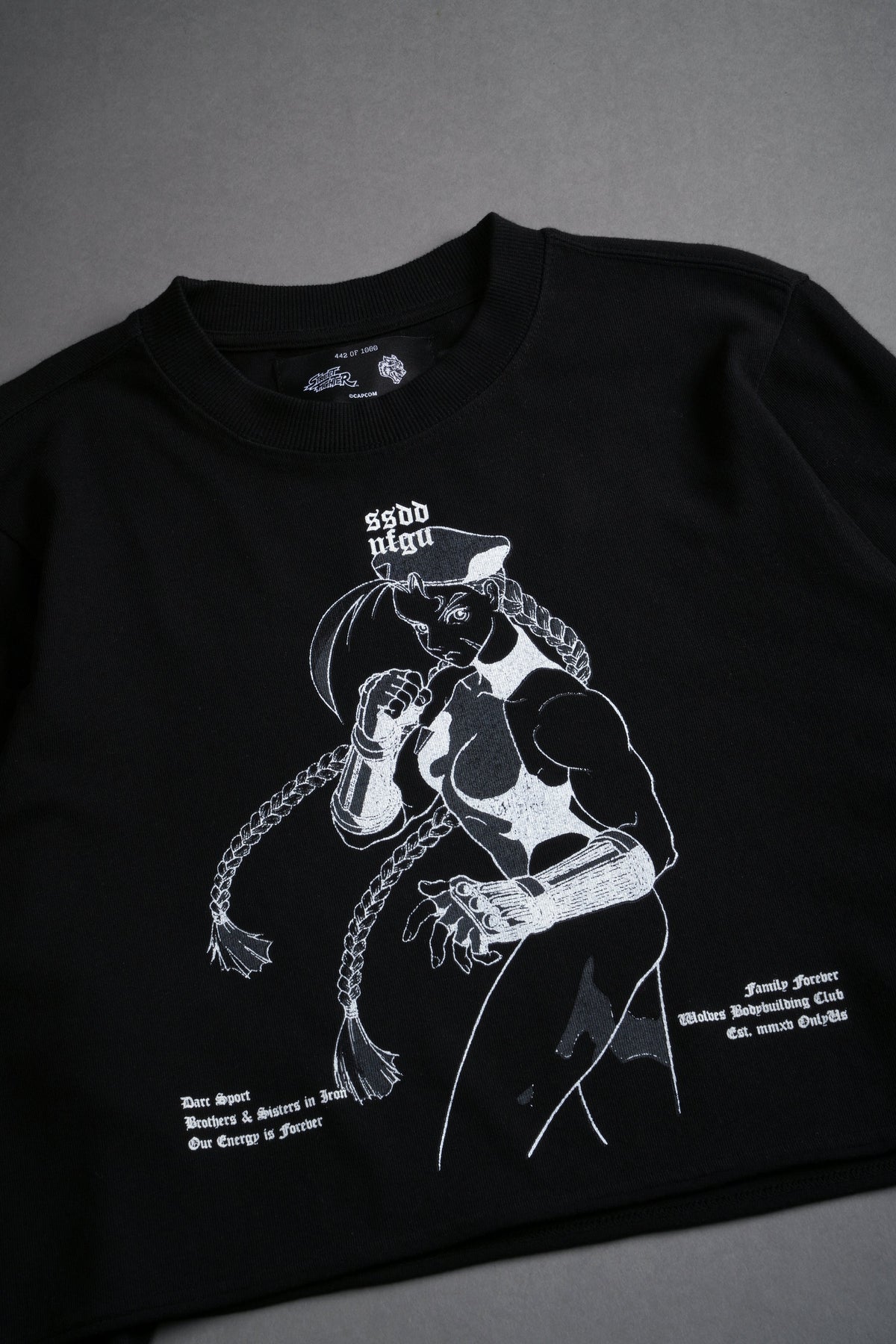 Fighter "Premium" (Cropped) L/S Tee in Black - imagem 13