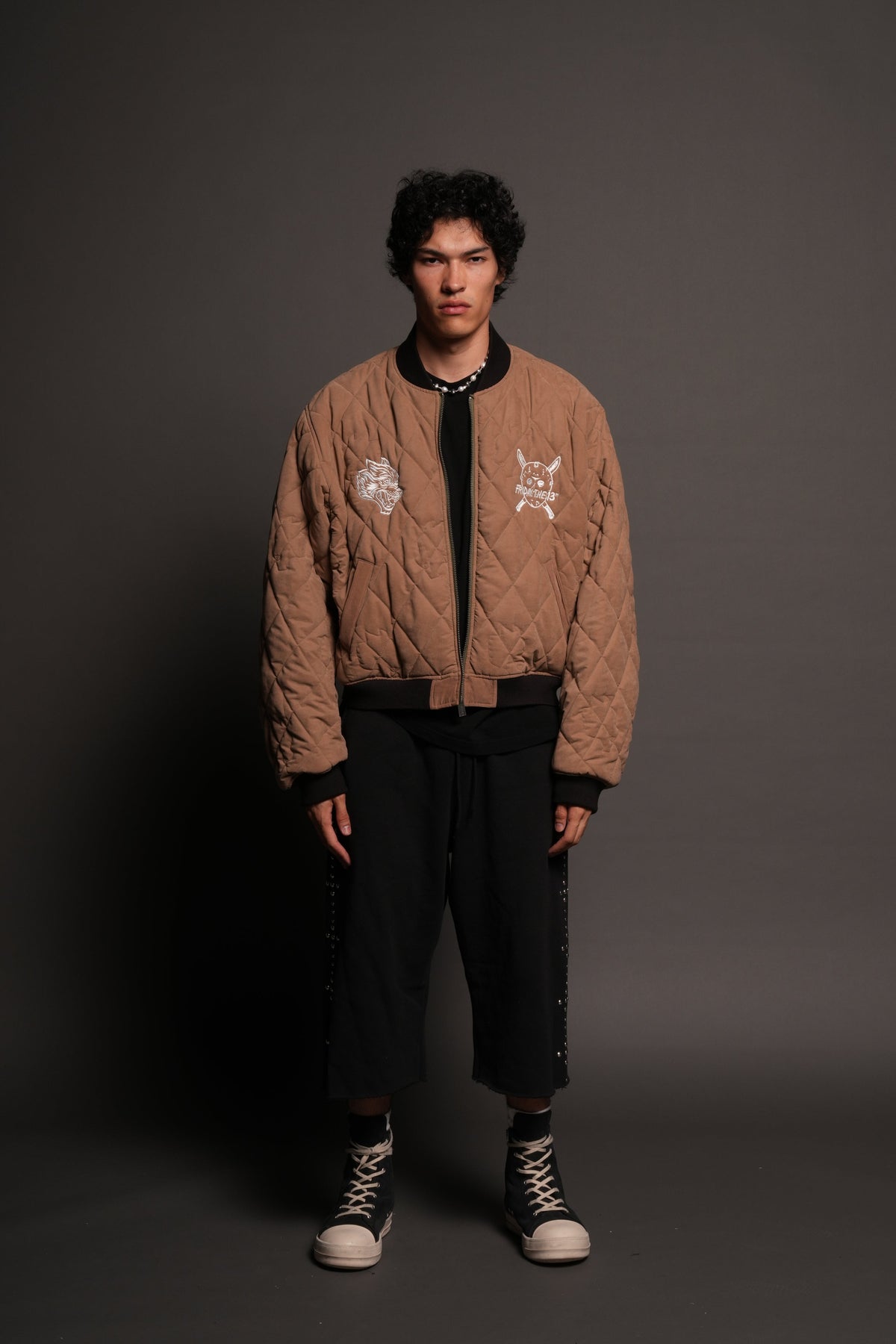 Jason Frvr Cloud Quilted Reversible Bomber Jacket In Dover Green/Taupe