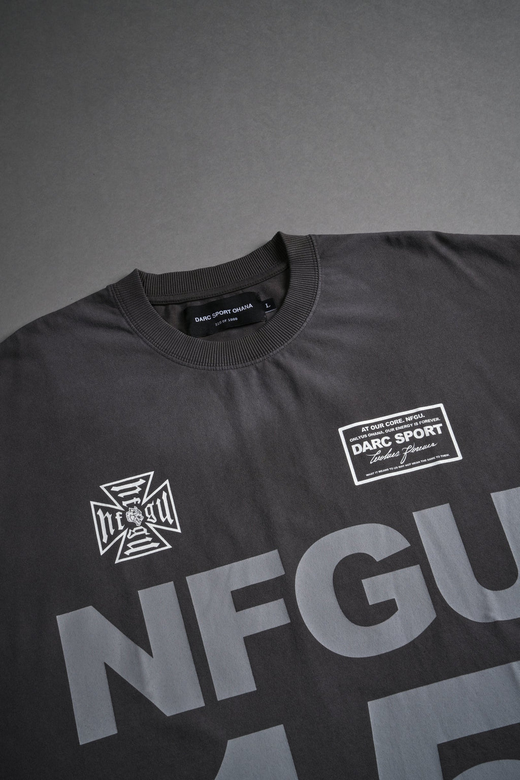 SINCE DAY ONE "GRUNGE" CUT OFF TEE IN WOLF GRAY DRIFT WASH