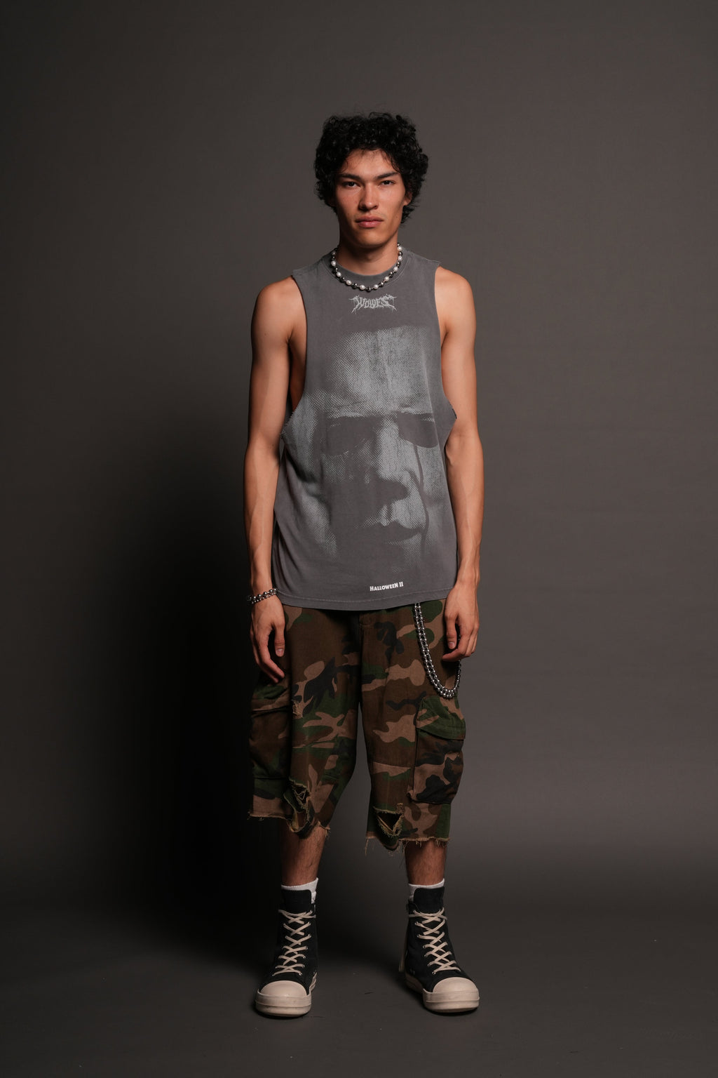 Michael Forever Tommy Muscle Tee In Slate Gray