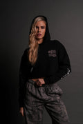 New Beginnings "Pierce" (Cropped) Hoodie in Black — imagem 1