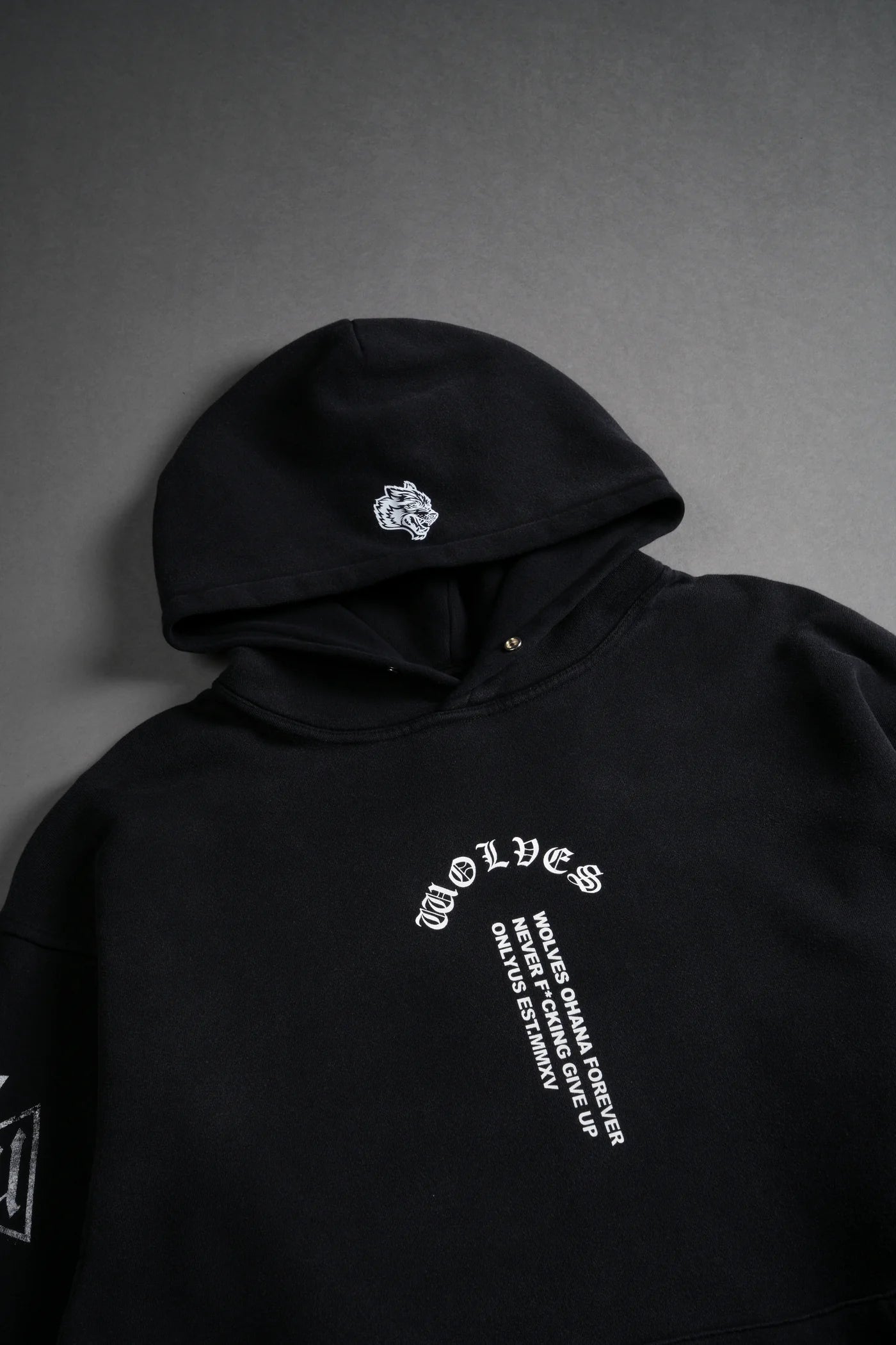 FULL SEND "PIERCE" HOODIE IN BLACK DRIFT WASH