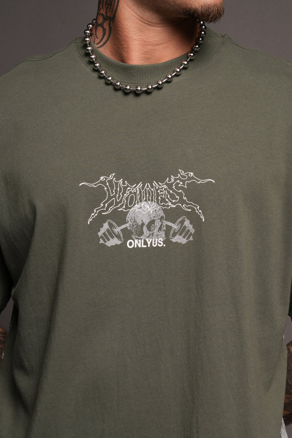 Wolves Bodybuilding Club Premium Tee In Green Ivy - imagem 5