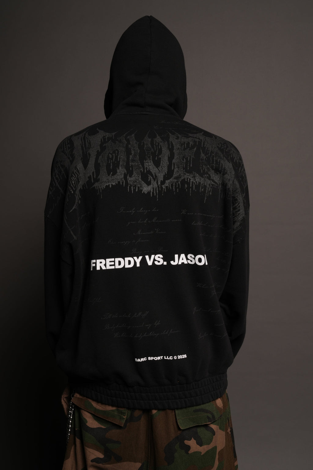 Freddy Vs Jason Chambers Zip Hoodie In Black