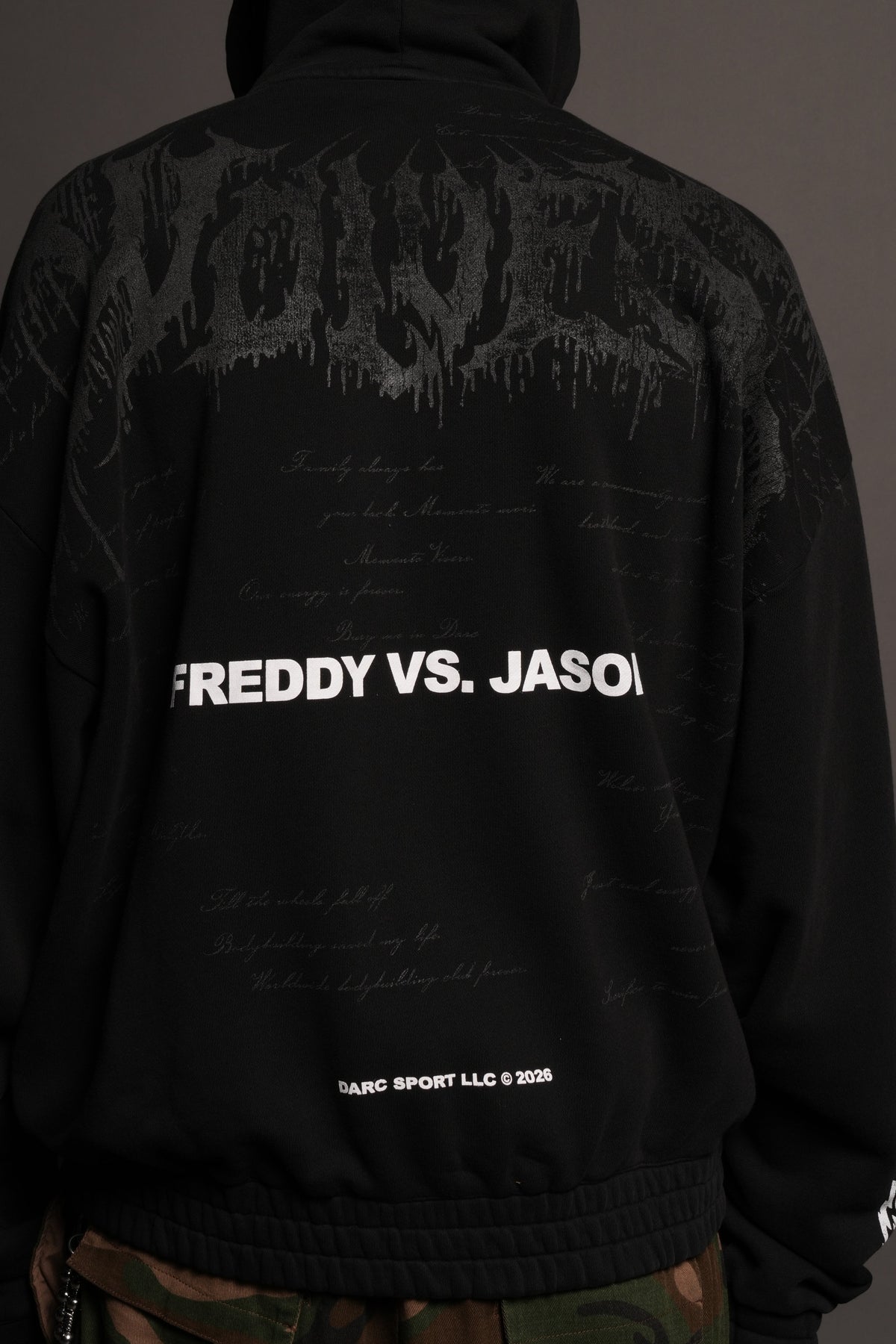 Freddy Vs Jason Chambers Zip Hoodie In Black