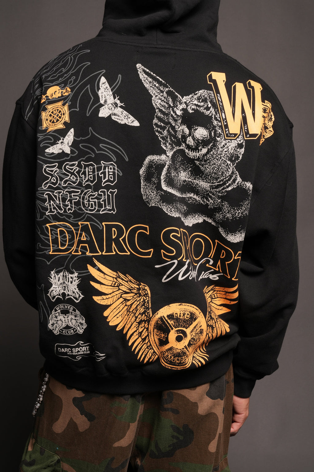 Cherub Hesh Pierce Hoodie In Black - imagem 8