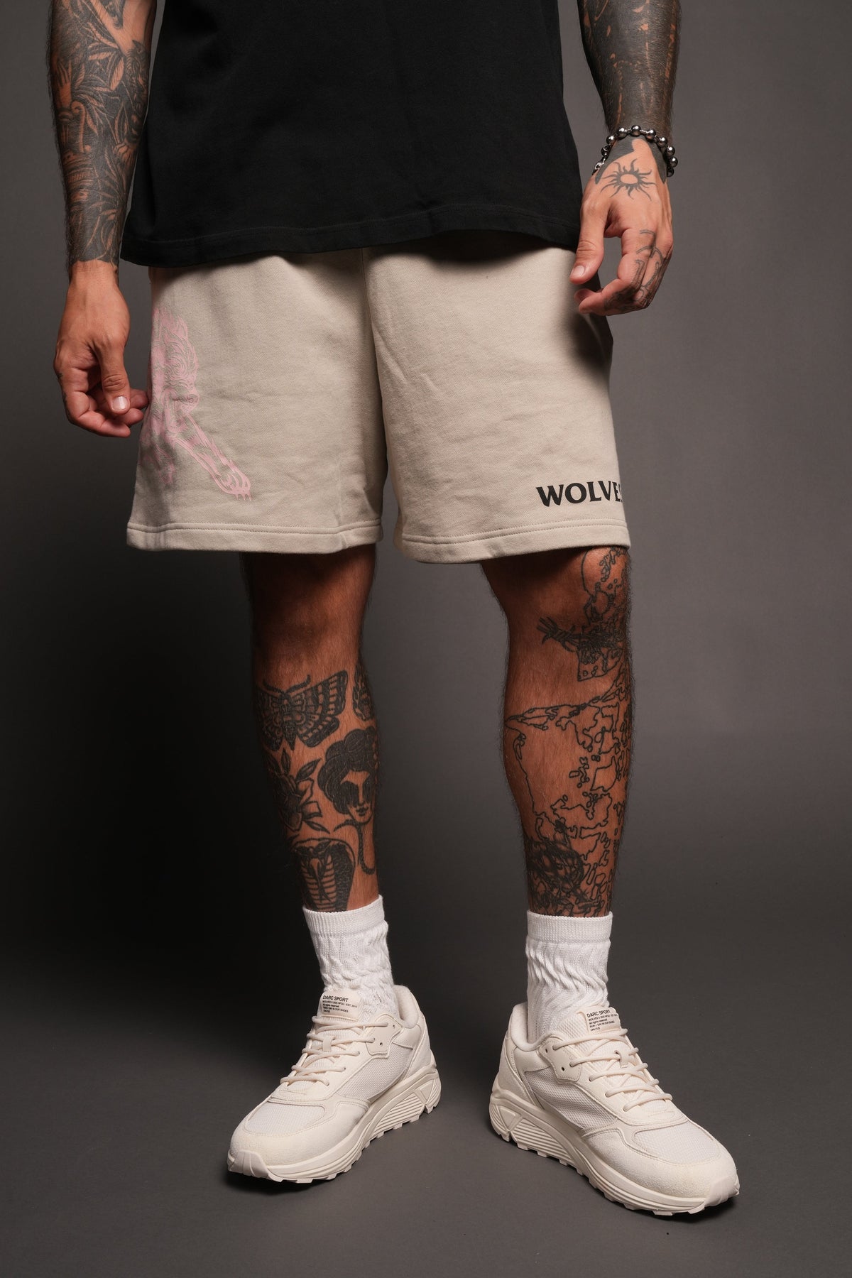 Leap Of Faith V2 Oversized Post Lounge Sweat Shorts In Cactus Gray - imagem 2