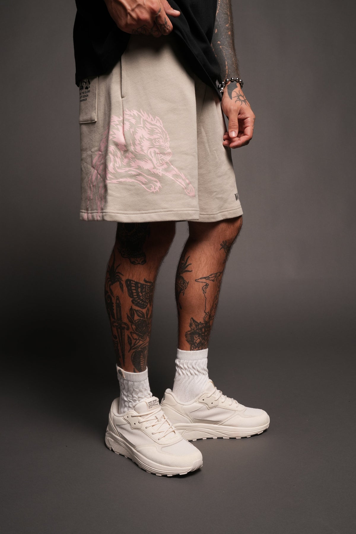 Leap Of Faith V2 Oversized Post Lounge Sweat Shorts In Cactus Gray - imagem 5