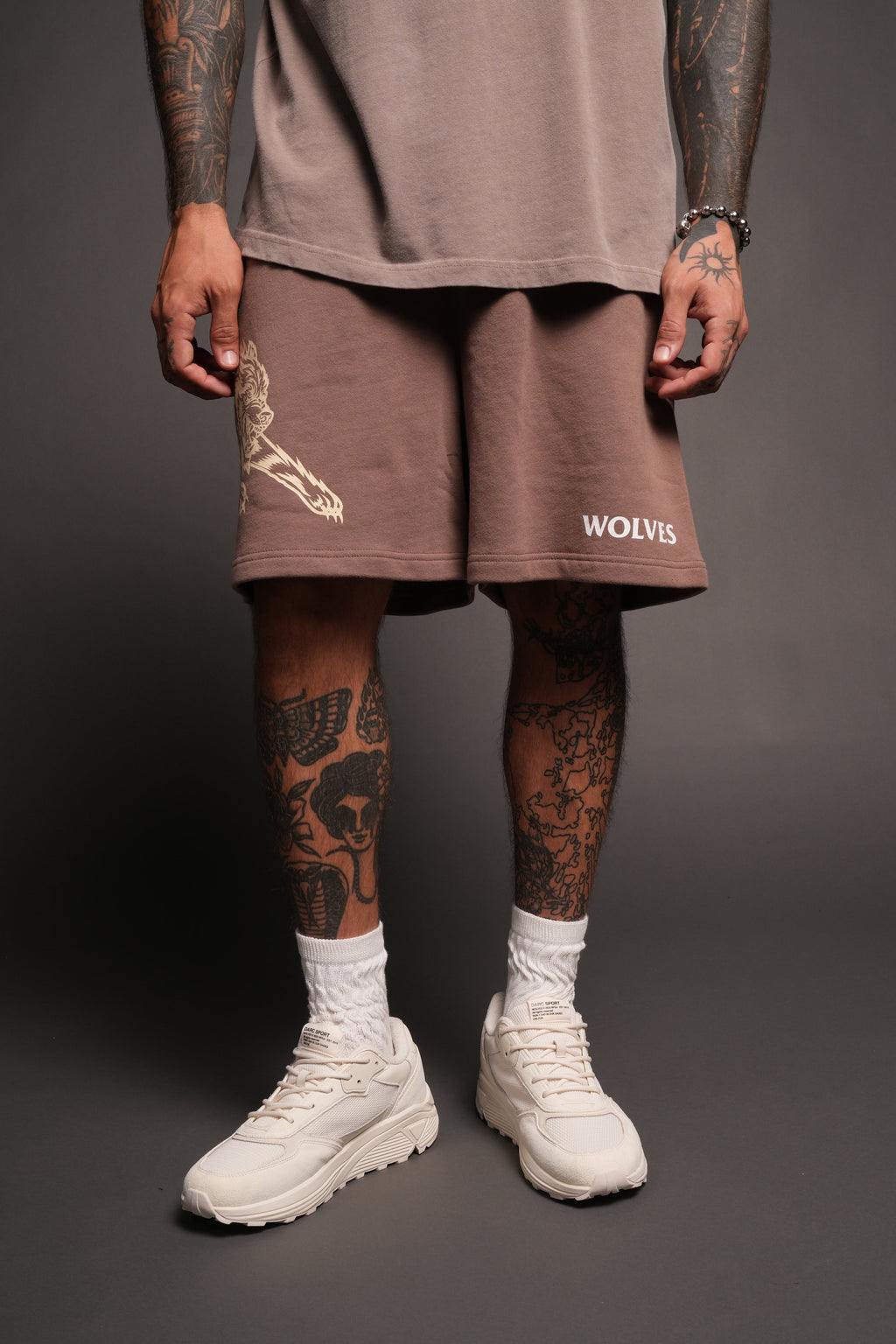 Leap Of Faith V2 Oversized Post Lounge Sweat Shorts In Mojave Brown - imagem 2