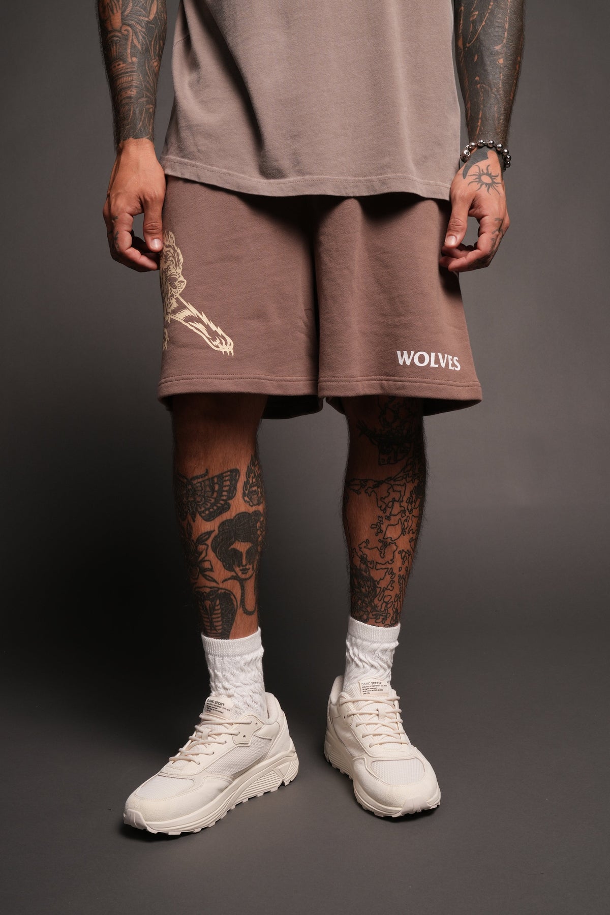 Leap Of Faith V2 Oversized Post Lounge Sweat Shorts In Mojave Brown - imagem 2