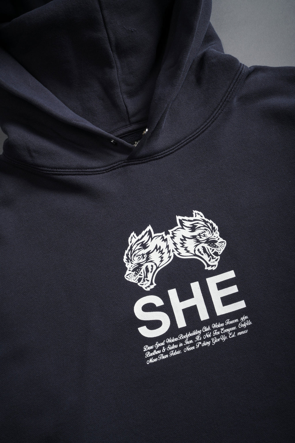 Gritty "Pierce" (Cropped) Hoodie in Midnight Blue — imagem 8