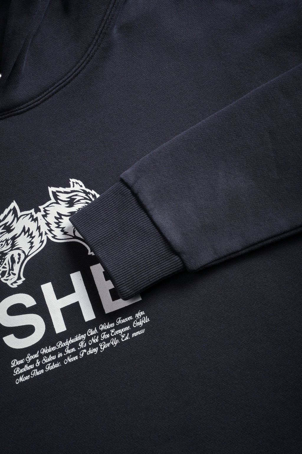 Gritty "Pierce" (Cropped) Hoodie in Midnight Blue — imagem 6