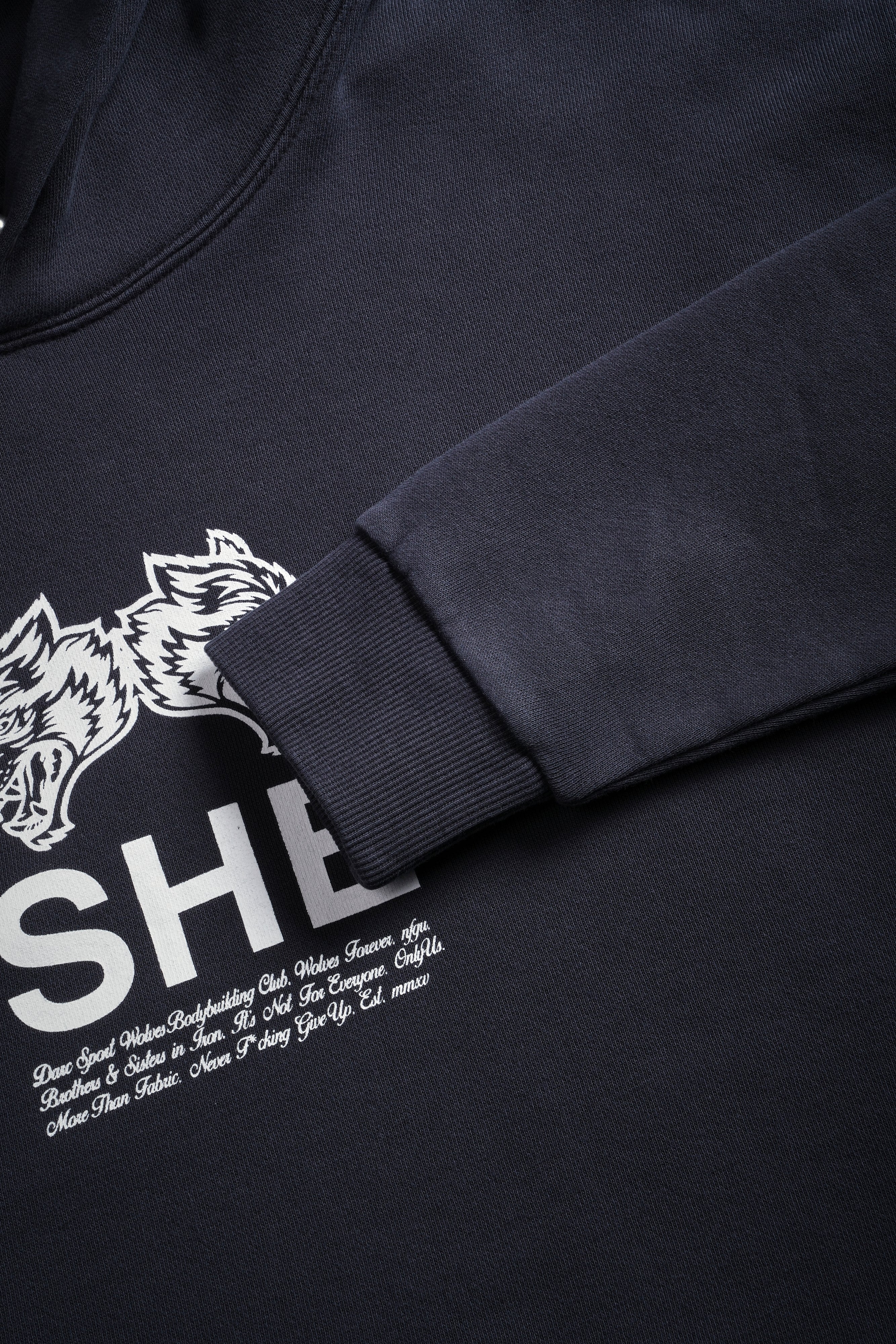 Gritty "Pierce" (Cropped) Hoodie in Midnight Blue — imagem 6