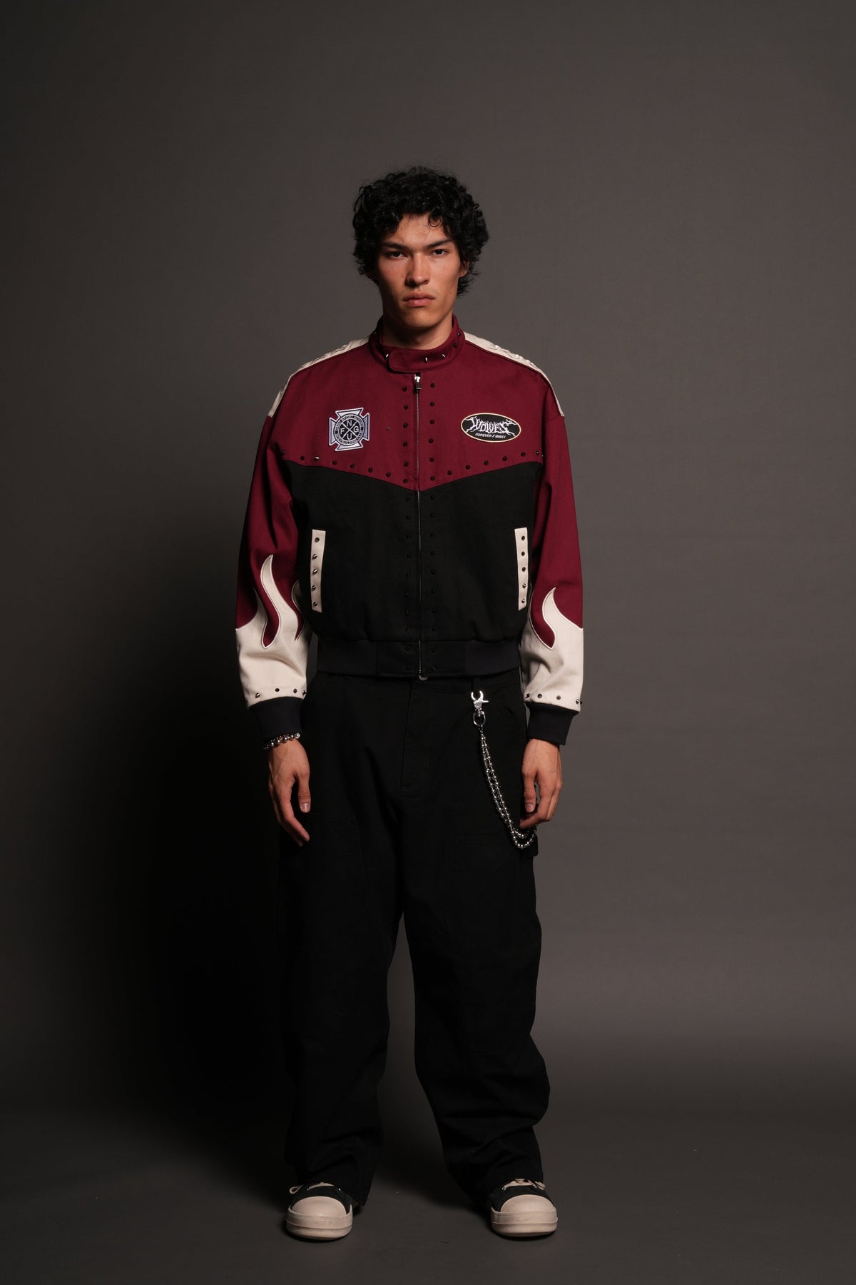 Mori Thorns Gordon Racing Jacket In Black/Oxblood