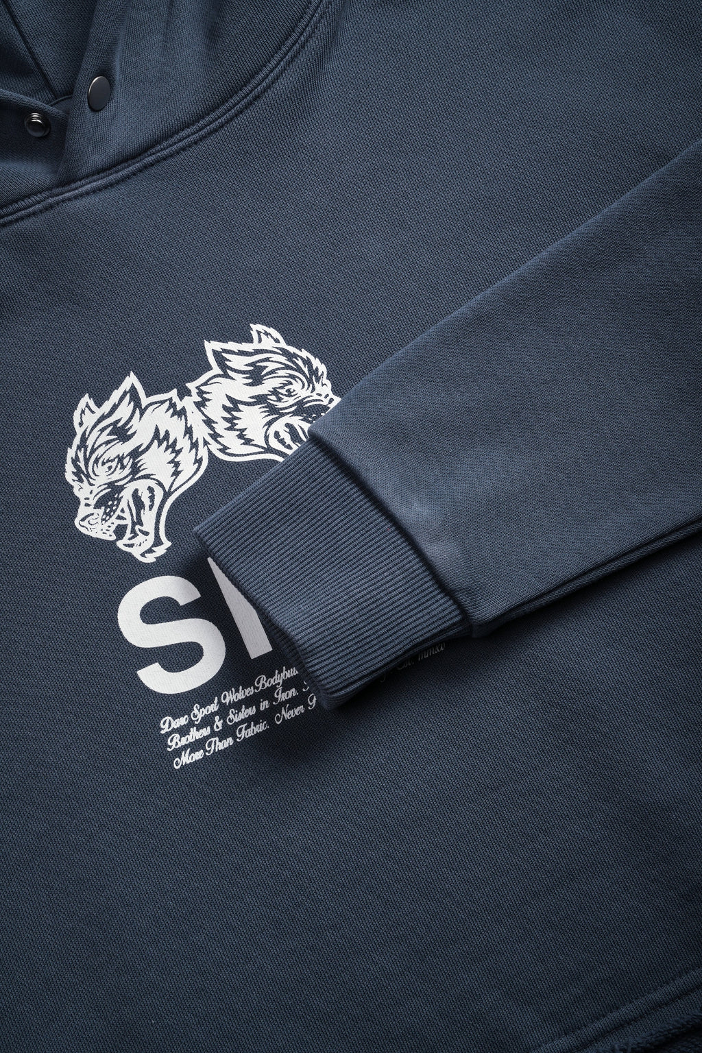 Gritty "Pierce" (Cropped) Hoodie in Darc Blue — imagem 8