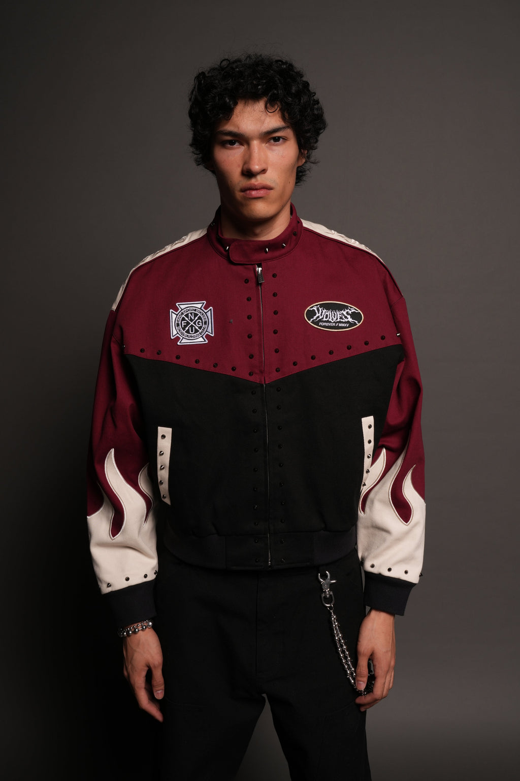 Mori Thorns Gordon Racing Jacket In Black/Oxblood