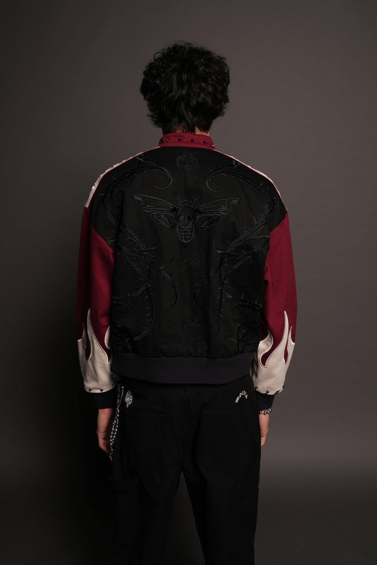 Mori Thorns Gordon Racing Jacket In Black/Oxblood