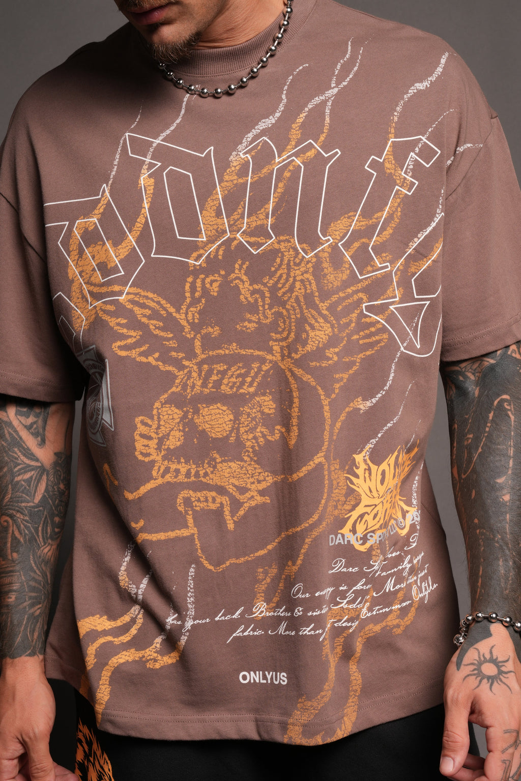 Cherub Flame Premium Tee In Mojave Brown - imagem 5