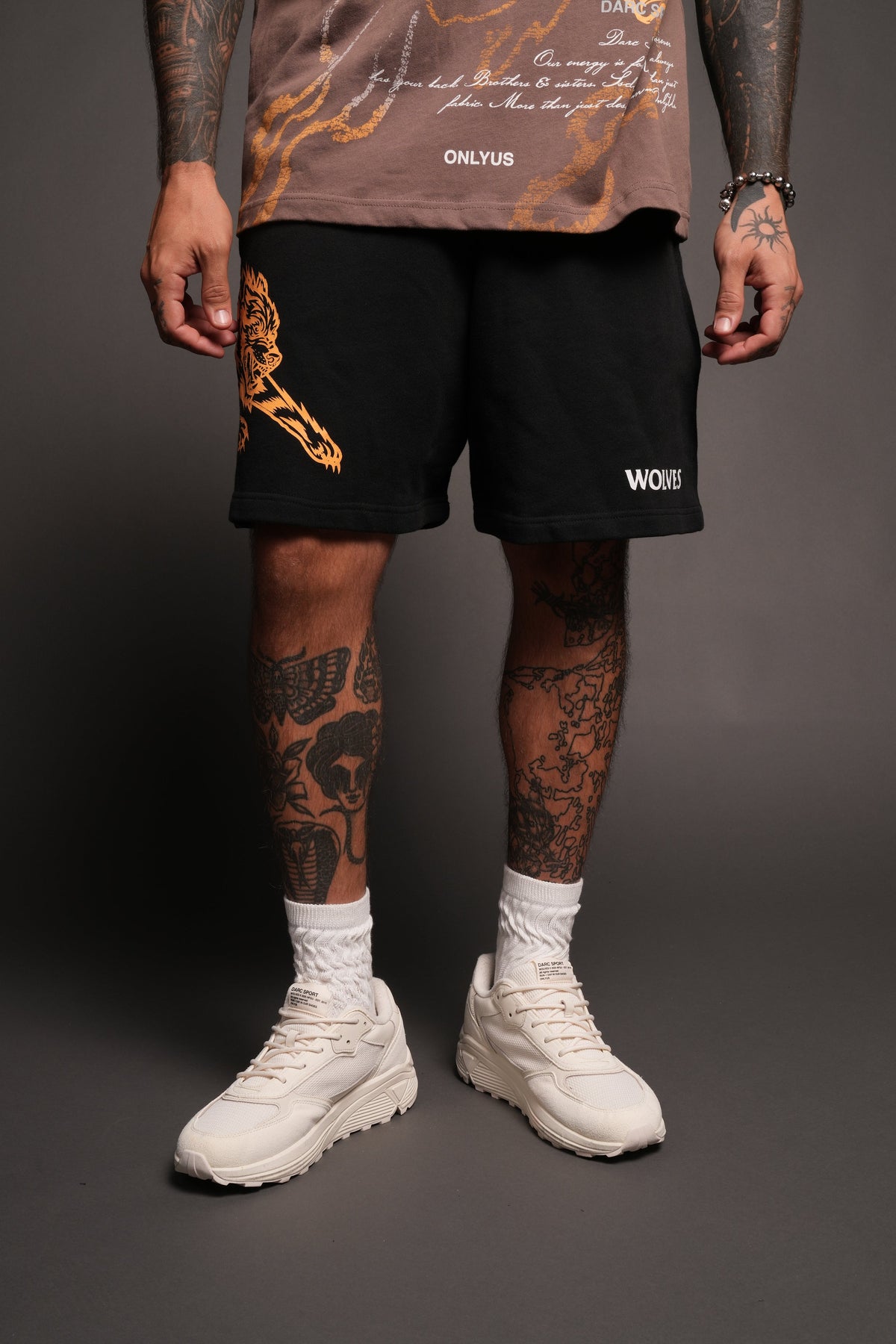 Leap Of Faith V2 Oversized Post Lounge Sweat Shorts In Black - imagem 2