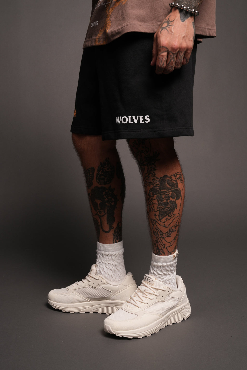 Leap Of Faith V2 Oversized Post Lounge Sweat Shorts In Black - imagem 4