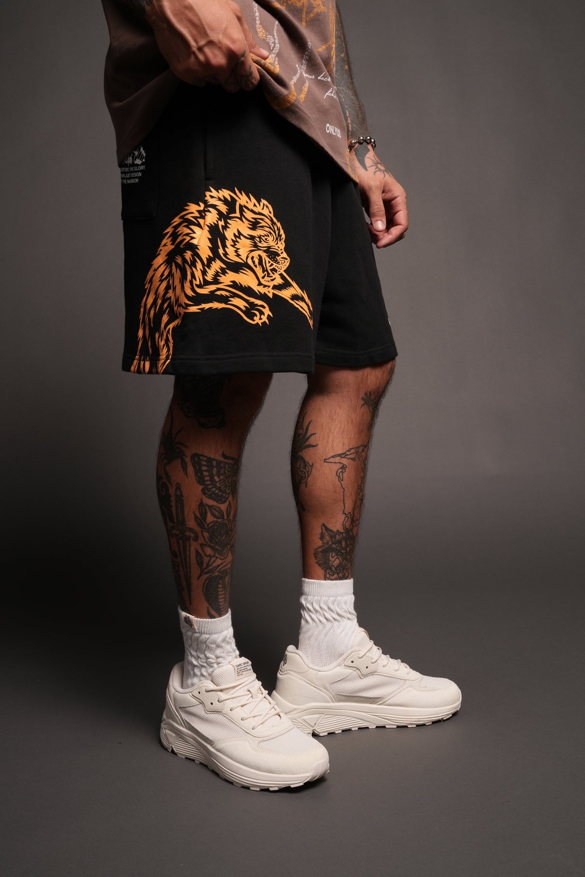 Leap Of Faith V2 Oversized Post Lounge Sweat Shorts In Black - imagem 5
