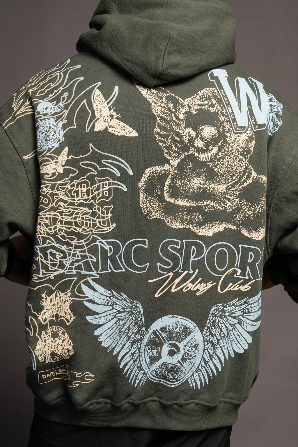 Cherub Hesh Pierce Hoodie In Green Ivy - imagem 8