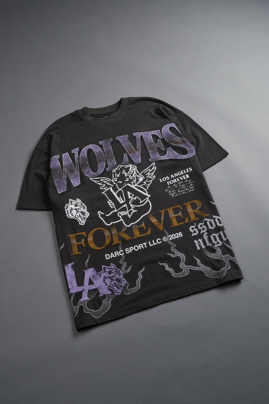 La Heritage Premium Oversized Tee in Wolf Gray — imagem 15