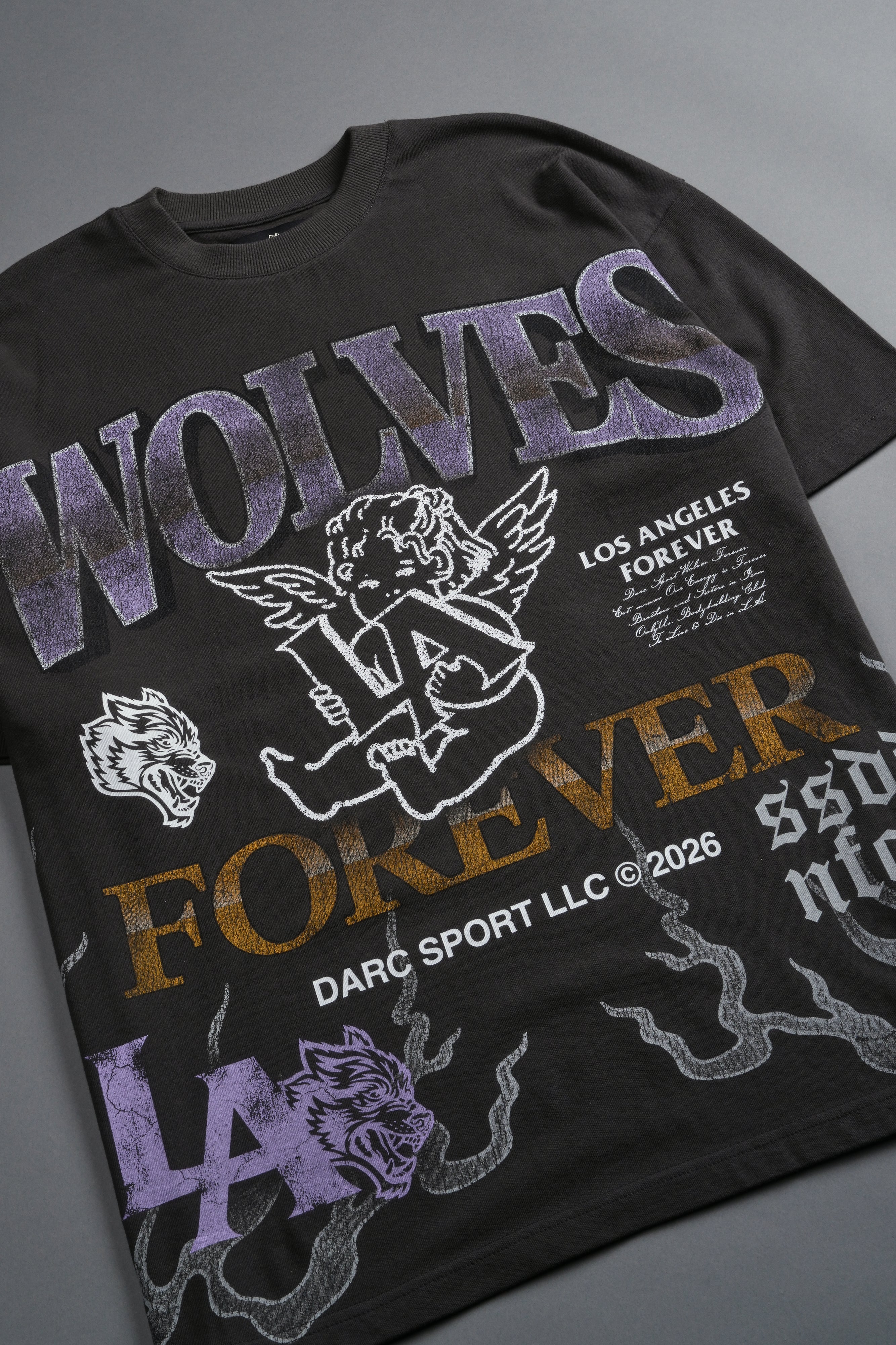 La Heritage Premium Oversized Tee in Wolf Gray — imagem 16