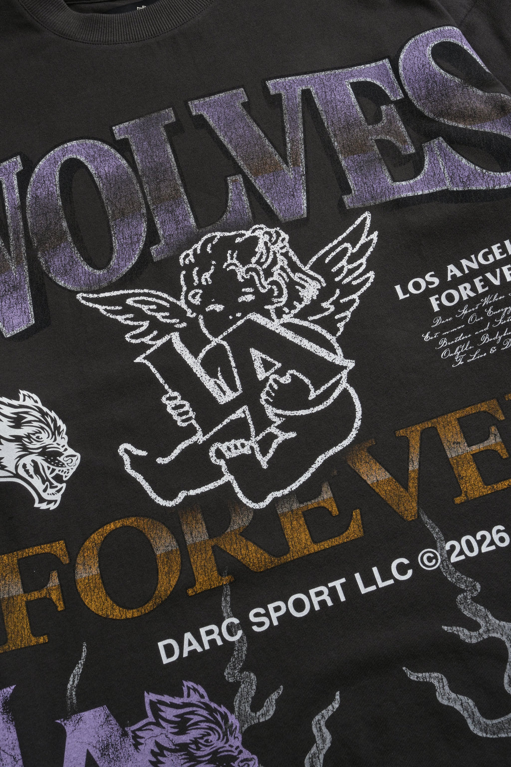 La Heritage Premium Oversized Tee in Wolf Gray — imagem 17
