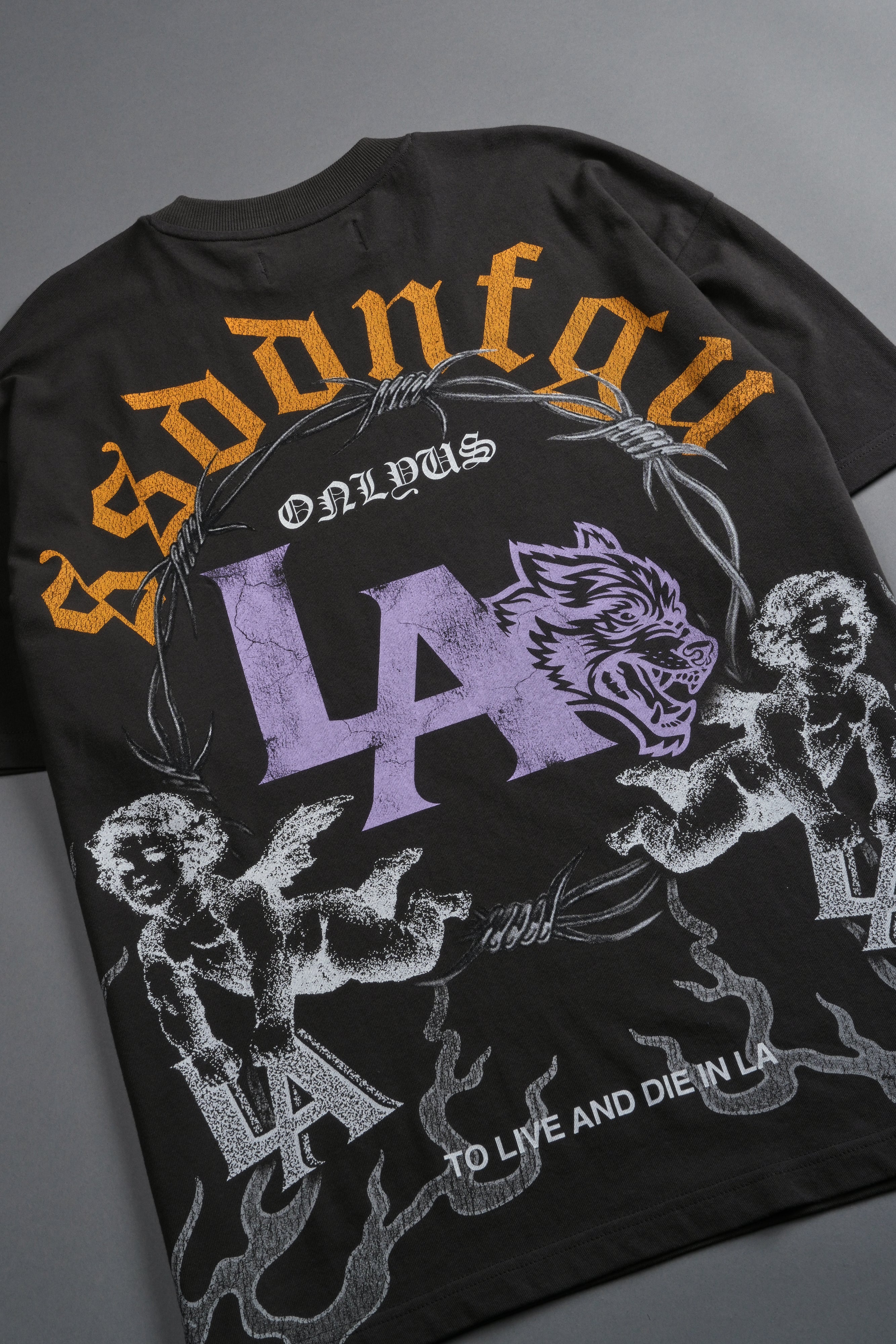 La Heritage Premium Oversized Tee in Wolf Gray — imagem 18