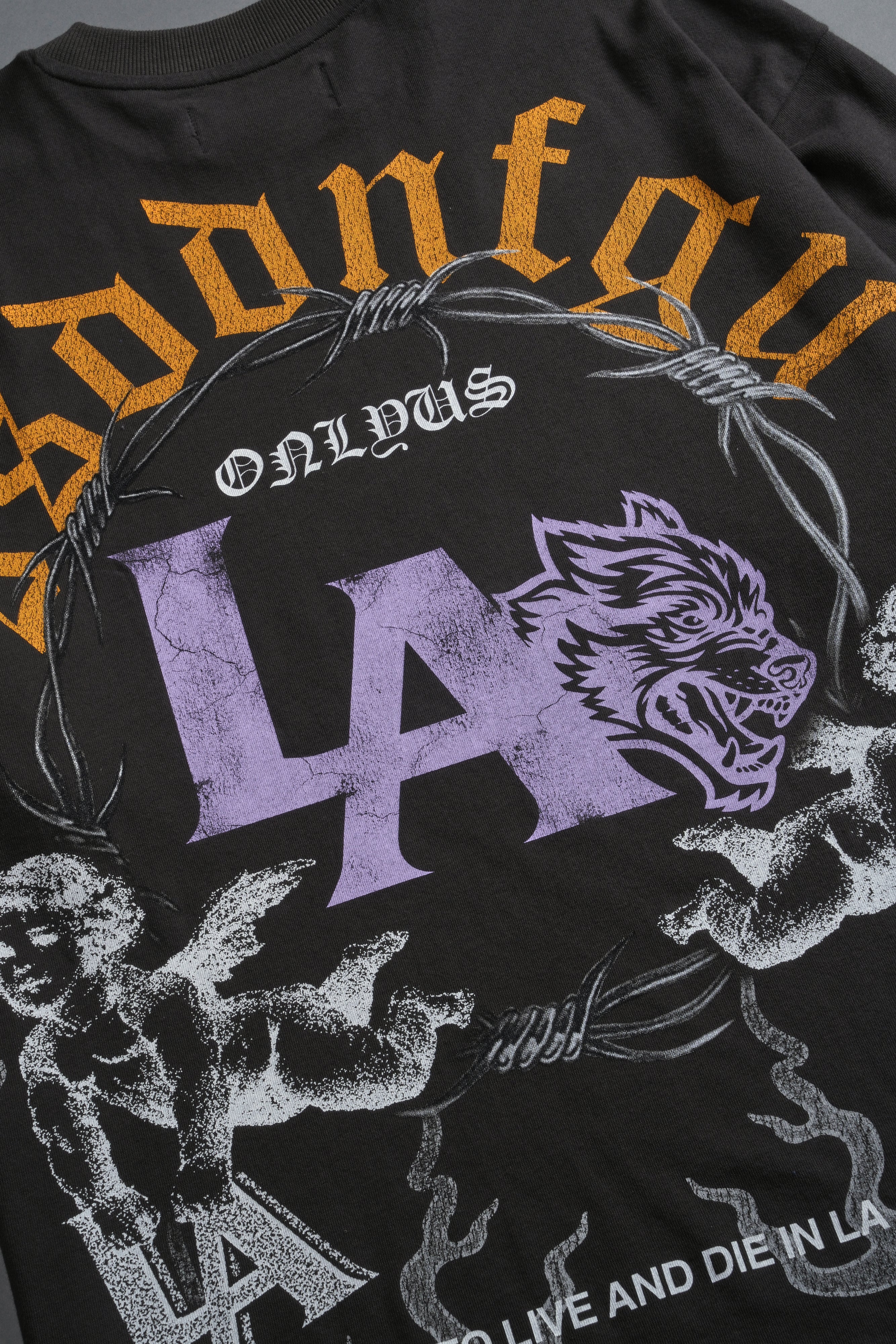 La Heritage Premium Oversized Tee in Wolf Gray — imagem 19