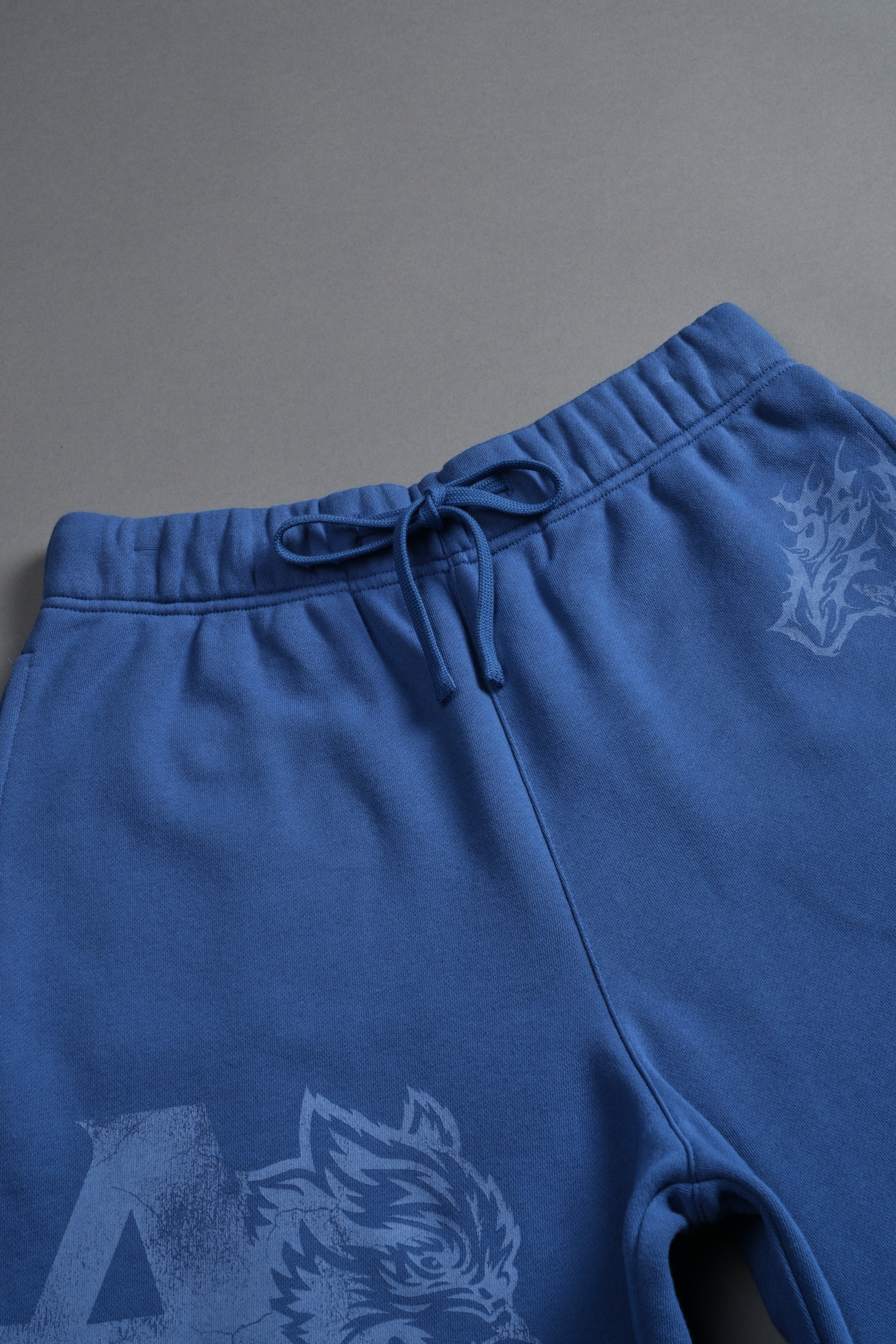 Homage To La Raw Hem Oversized Post Lounge Sweat Shorts in La Blue — imagem 7