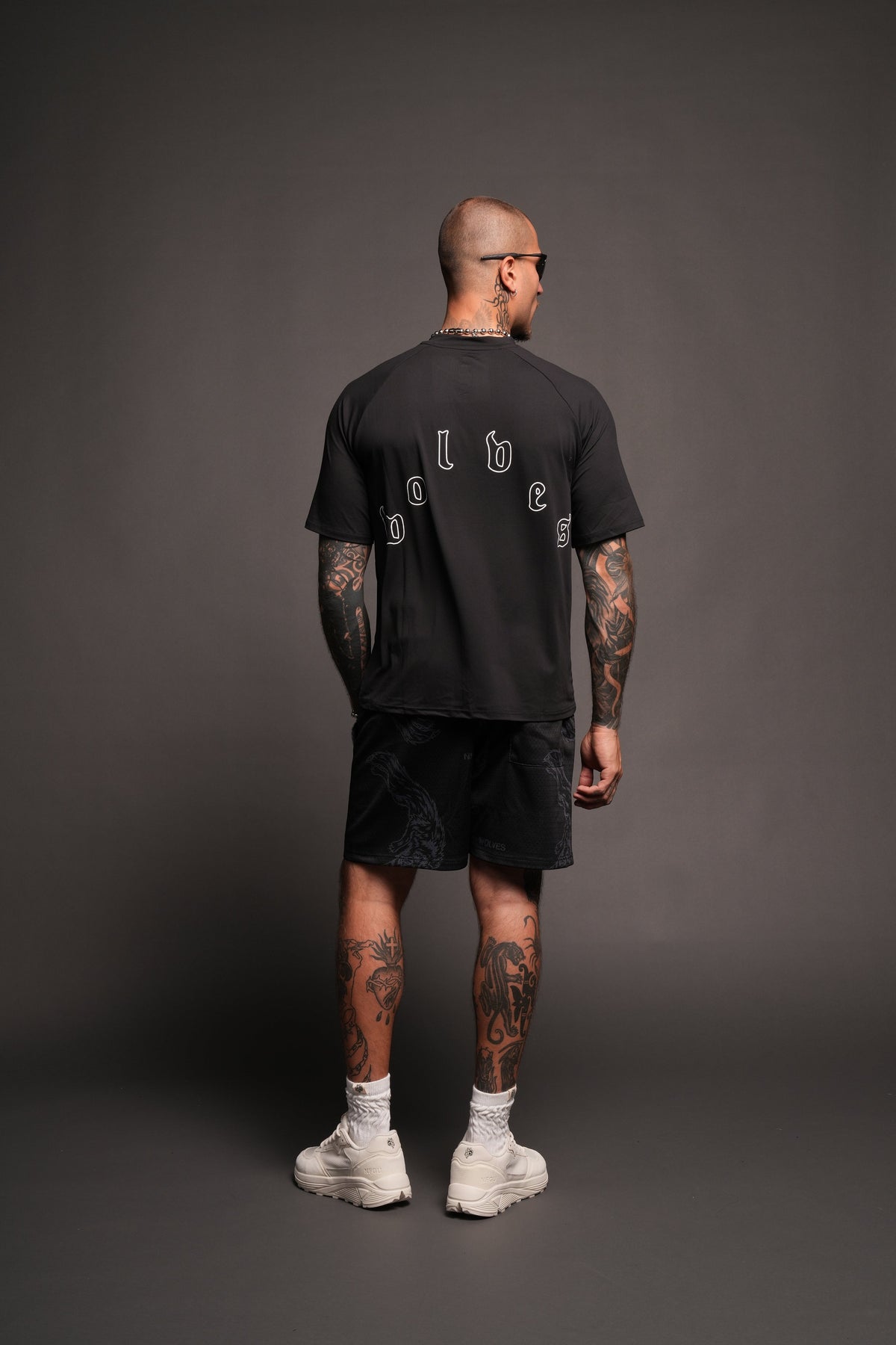 Wolves Pyramid V2 Dry Wolf Raglan Ss Tee In Black - imagem 6