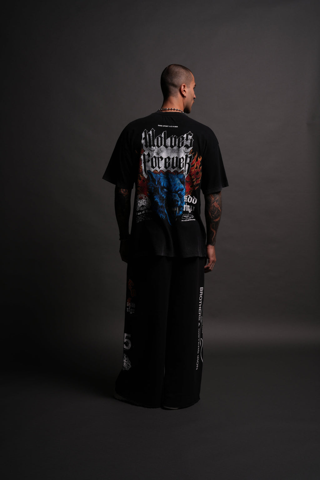 Death Wolf "Premium" Oversized Tee in Black — imagem 6
