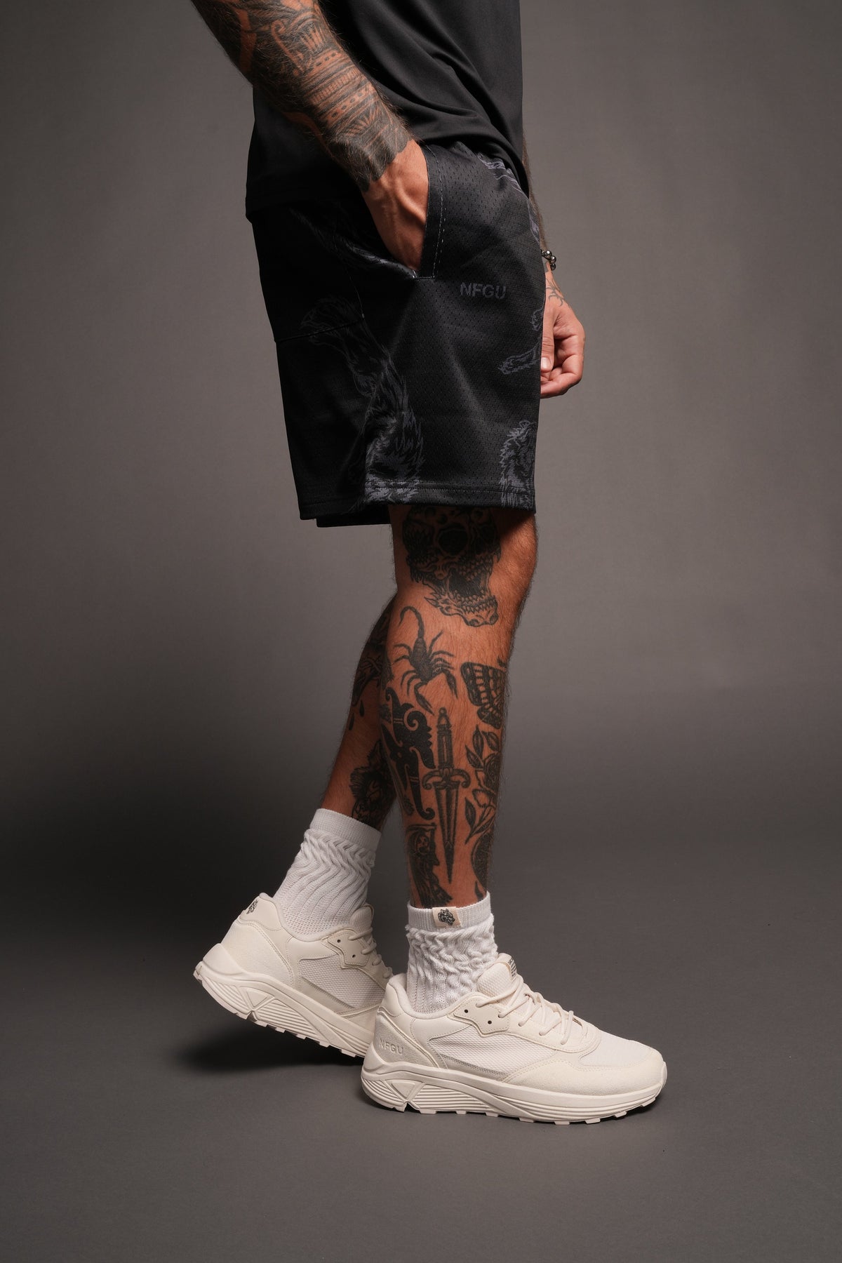 Leap Of Faith V2 Mesh Shorts In Black - imagem 5