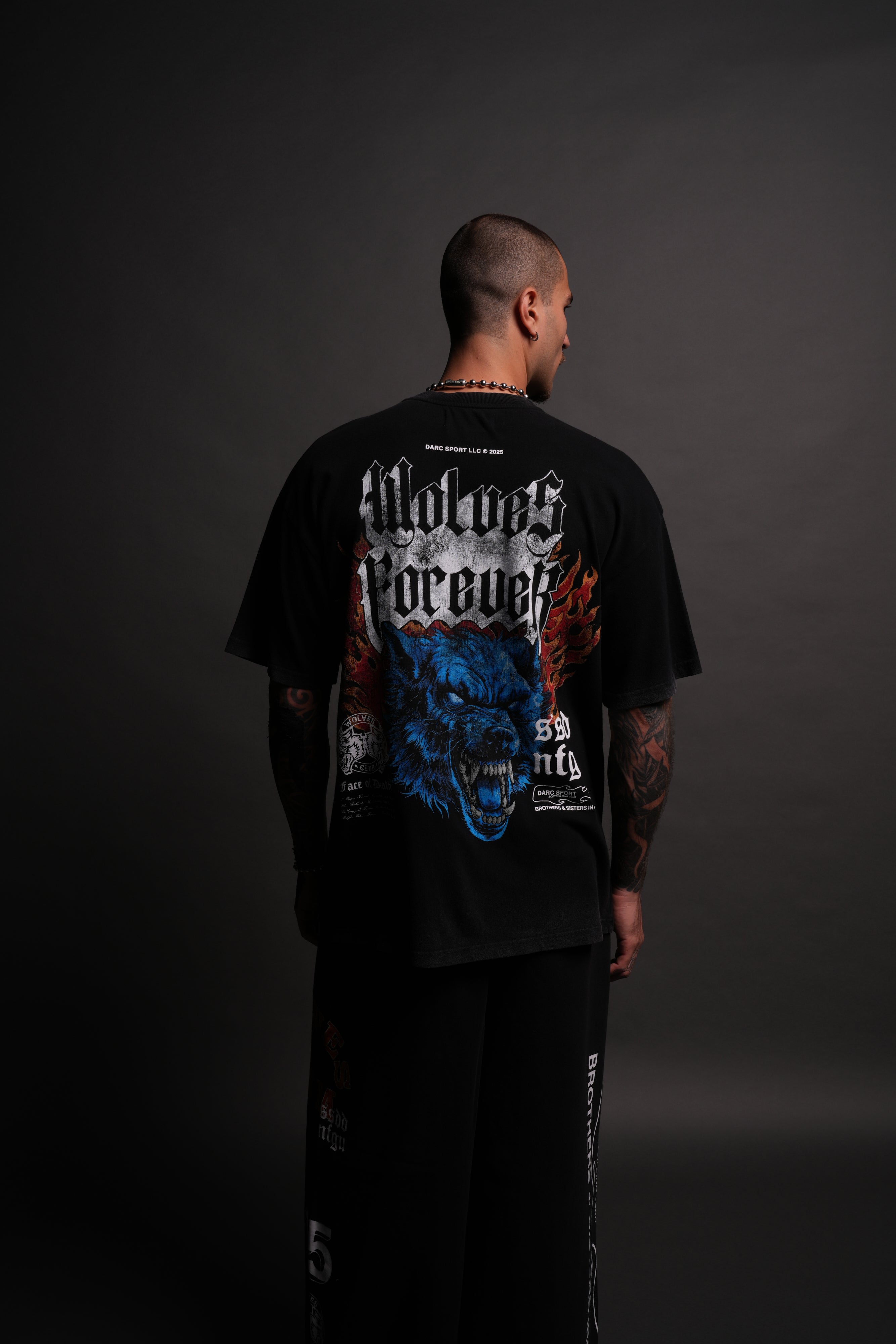 Death Wolf "Premium" Oversized Tee in Black — imagem 4