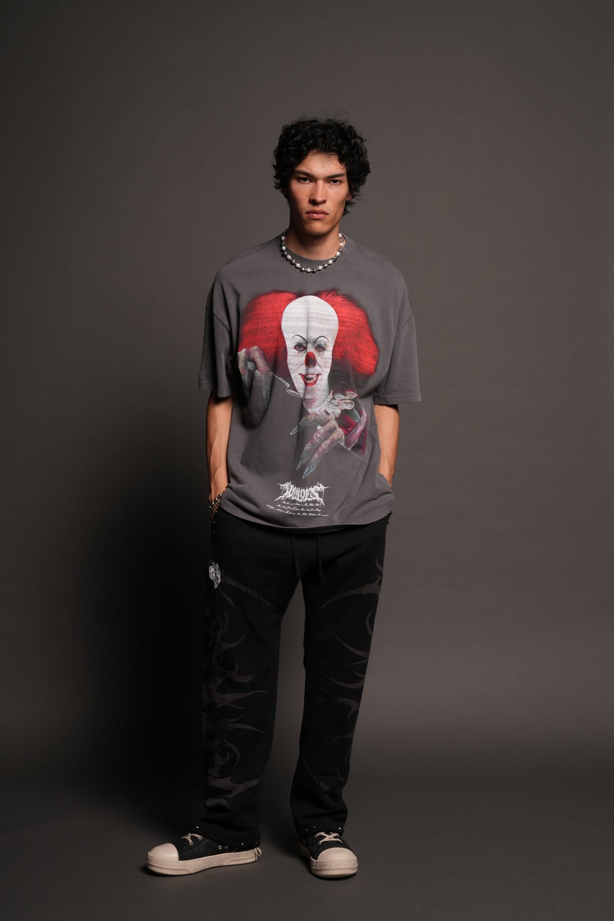 Pennywise Premium Oversized Tee In Slate Gray