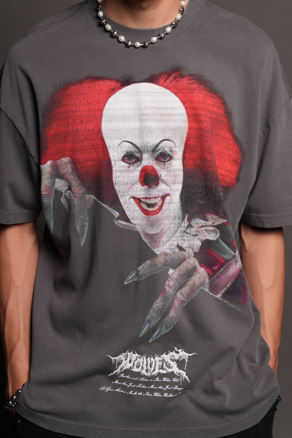 Pennywise Premium Oversized Tee In Slate Gray